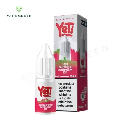 Sour Raspberry Watermelon Ice Nic Salt E-Liquid by Yeti Summit