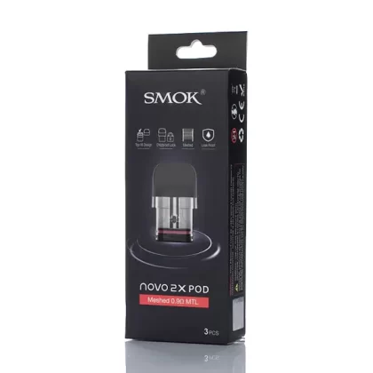 SMOK Novo 2X Pods - 3 Pack; 0.8 Ohm Mesh MTL, 0.9 Ohm Mesh