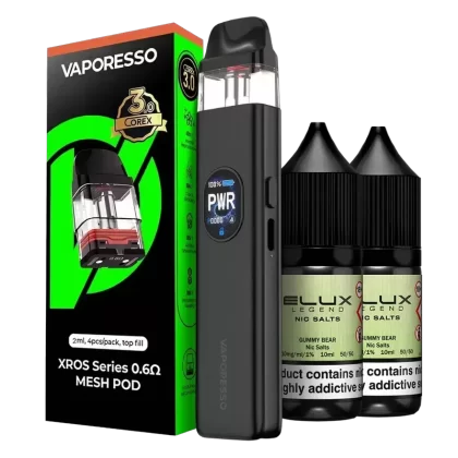 Vaporesso Xros 5 Pod Kit Bundle - Color#Cosmic Black>Lavender Purple>Coral Red>Grey Silk>Blue Silk>Violet Silk>Opal White>Opal Pink>Carbon Stripe>Jade Green