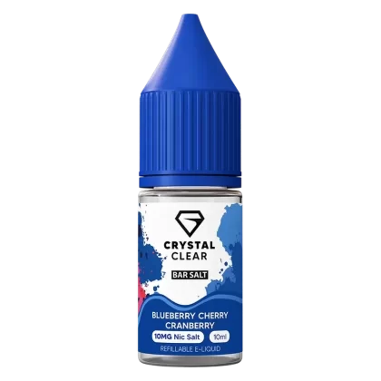 Crystal Clear Blueberry Cherry Cranberry Nic Salt Vape juice 10ml