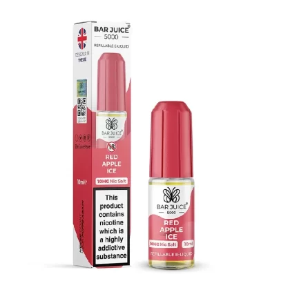 Red Apple Ice Nic Salt E-Liquid by Bar Juice 5000 - Nicotine Strength#10mg>20mg