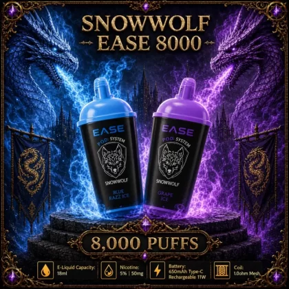 Snowwolf Ease 8000 - Lush Ice / 5% - Vapeciga