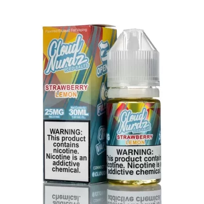 Cloud Nurdz Salts E-Liquid - Strawberry Lemon Iced - 30ml - 25mg