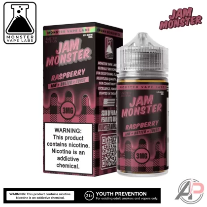 Raspberry E-Liquid By Jam Monster Vape Labs 100mL - Vape Product, Vape Product