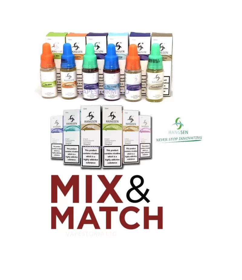 10x Hangsen E Liquid – Mix And Match 10ml TPD - Vapestorm Co