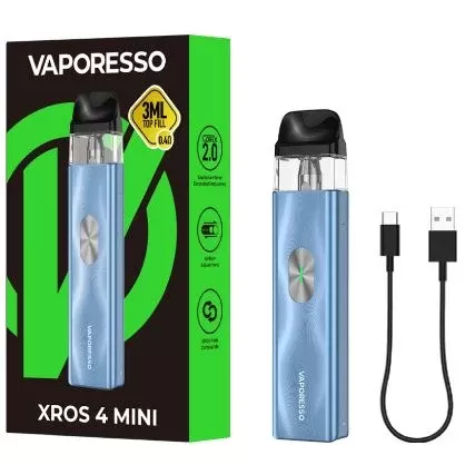 Xros 4 Mini Pod Kit By Vaporesso - Colour#Ice Blue>Camo Red>Champagne Gold>Camo Silver>Ice Pink>Black>Camo Yellow>Ice Purple>Space Grey>Ice Green>Pink City>Motor Race>Word Pop