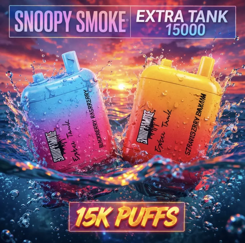 Snoopy Smoke Extra Tank 2 x 18ml 15000 - Grape Ice - Vapeciga - Image 2