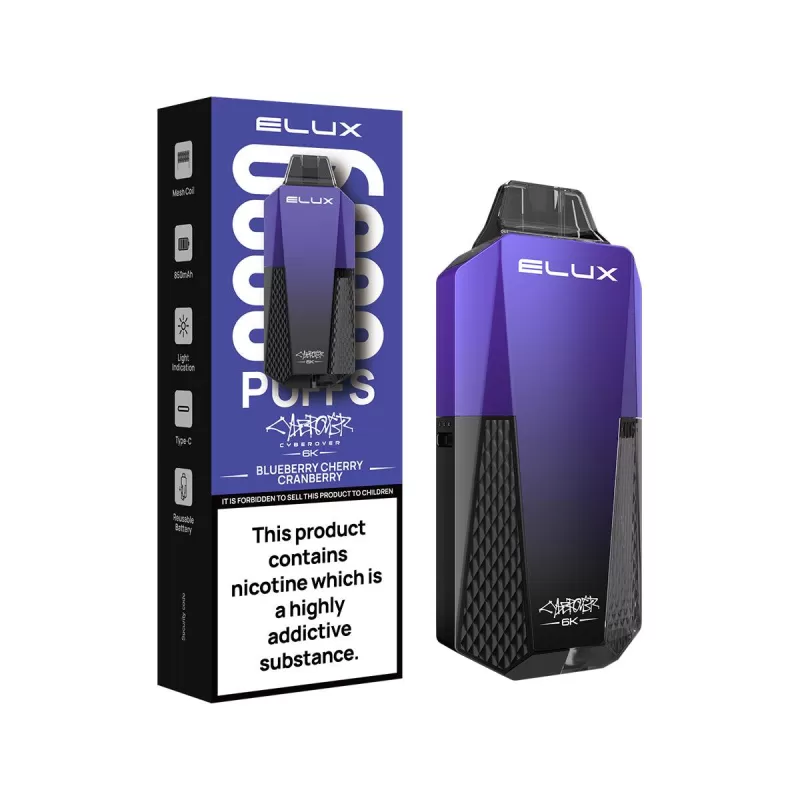 Elux Cyberover 6K Pod Kit - 10 Pack - Blueberry Raspberry - Image 2