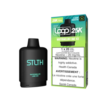 STLTH LOOP 25K Pod Pack - Watermelon Lime Ice - 20 mg/mL (wholeseller) - Excise ON, 20 mg/mL (wholeseller) - Excise AB