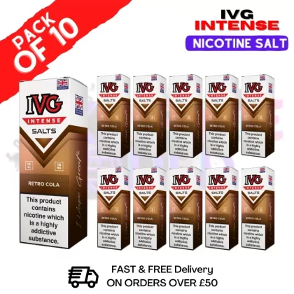 Retro Cola IVG Intense Nic Salt Box Of 10