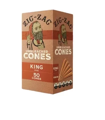 ZIG ZAG CONES UNBLEACHED | KING SIZE | 50PK