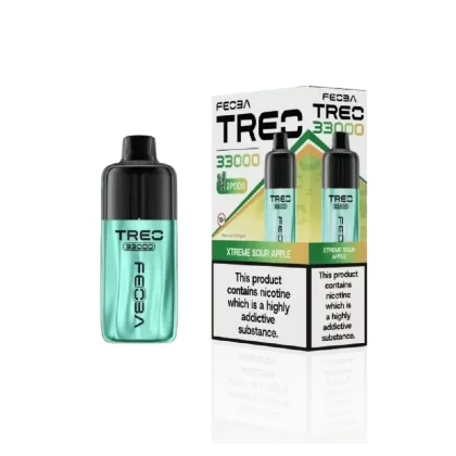 Feoba Treo 33000 Prefilled Pod Kit Xtreme Sour Apple - Nicotine Strength#20mg (FE62D6) (FE62D6)