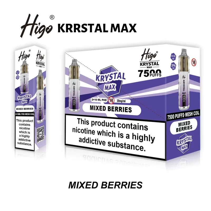 Higo Krystal Max 7500 Prefilled Pod Kit - Box of 10 - Pink Lemonade - Image 2