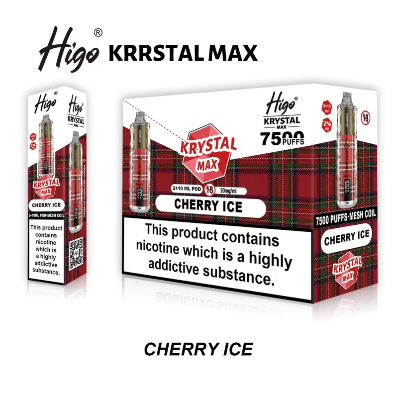 Higo Krystal Max 7500 Prefilled Pod Kit - Box of 10 - Pink Lemonade - Image 3