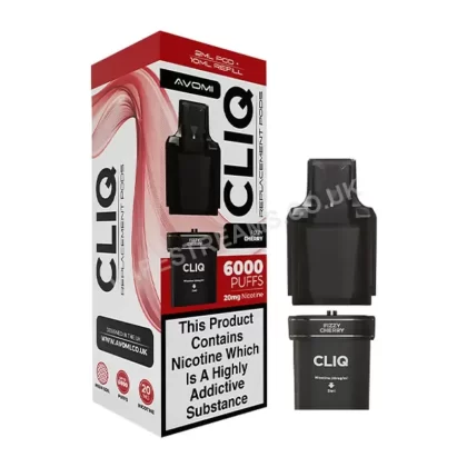 Avomi Cliq 6000 Fizzy Cherry Prefilled Pod - Vapestreams Co