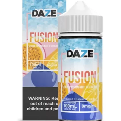 Iced Lemon Passion Fruit Blueberry Fusion DAZE E Liquid 120ml - 0mg
