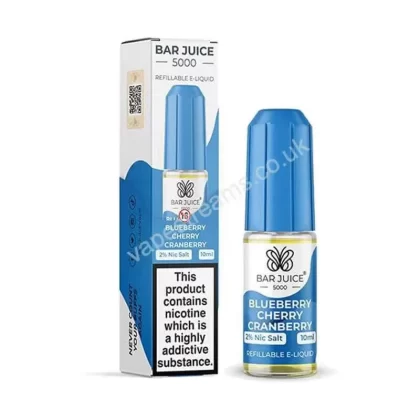 Bar Juice 5000 Blueberry Cherry Cranberry Nic Salt E-Liquid - Vapestreams Co