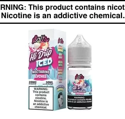 NECTARINE LYCHEE ICED BY HI-DRIP SALTS 30ML - Vapejuice