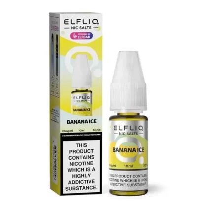 Banana Ice By Elfliq 10ml Salts - Nicotine Strength#5mg (Salt)>10mg (Salt)>20mg (Salt)