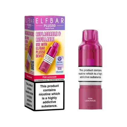 Pink Lemonade ElfBar Plus 50 Refill Pack - Vapeshop Co