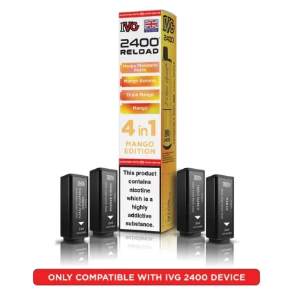IVG 2400 Reload 4 in 1 Prefilled Pods Mango Edition - Strength#20mg (615C43)