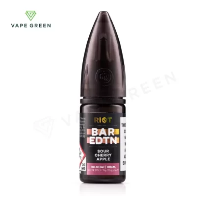 Sour Cherry Apple Nic Salt E-Liquid by Riot BAR EDTN