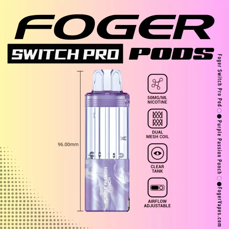 Foger Switch Pro Disposable POD ONLY Purple Passion Punch