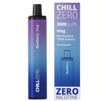 Chill Zero 3000 Puff No Nicotine Disposable Vape – Blueberry