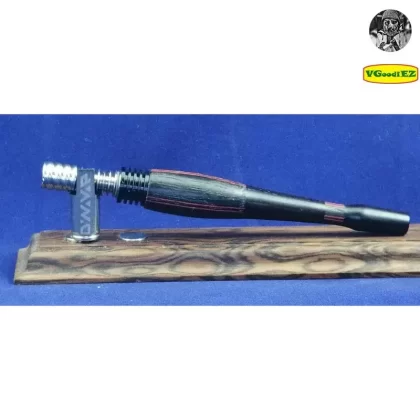 Classic Porky Black Fin in Bog Oak w/ Red and Black Long Accent by PhattPiggie