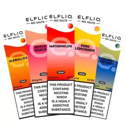 Elf Bar Elfliq Nic Salts 10ml - Apple & Blackcurrant, Apple Peach; Vape Product, Vape Product