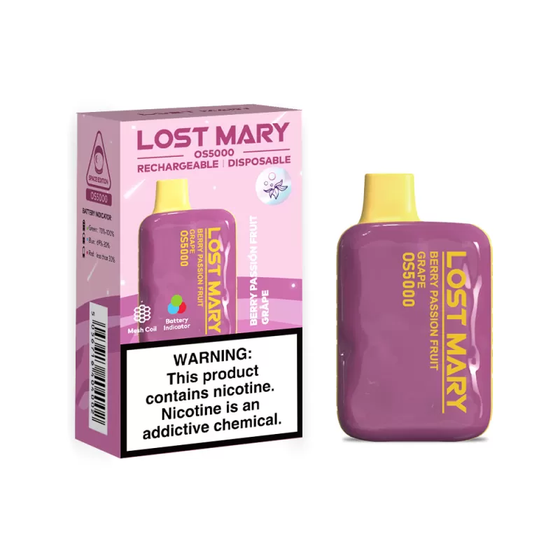 Lost Mary OS5000 Rechargeable Disposable Vape - Watermelon Lemon - Image 2