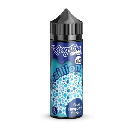 KINGSTON GAZILLIONS BLUE RARASPBERRY 50/50 100ML SHORTFILL E-LIQUID