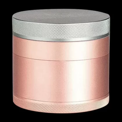 Kannastor 4-Piece Solid Body Grinder - Size#1.5">2.2">2.5"~Color#Silver>Black>Gunmetal>Rose Gold (05E3B6)