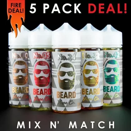 Beard Vape Co. Eliquid – Mix and Match (5 Pack) 600ml