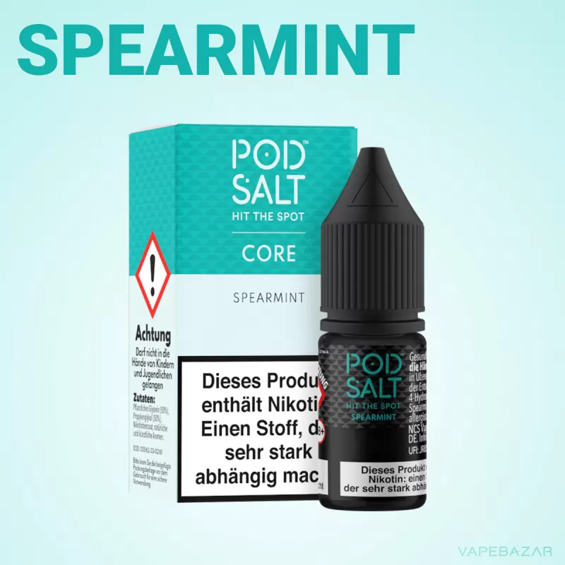Podsalt Core – Spearmint - 20mg/ml, 11mg/ml; Minze - Image 2