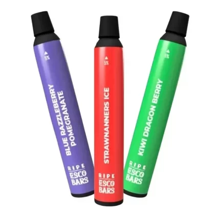 Esco Bars x Ripe Collection Mesh Vape - Pack Count#Single Pack~Flavor#Fiji Melon Ice>Kiwi Dragon Berry Ice>Peachy Mango Pineapple Ice>Berry Strawberry Ice~Nicotine#50MG