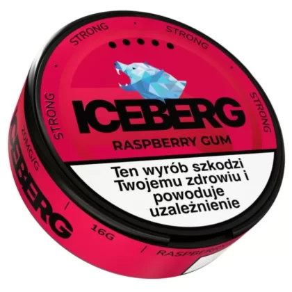 Woreczki nikotynowe ICEBERG 20mg – Raspberry Gum Snus AKCYZA