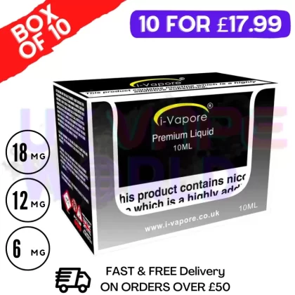 Menthol i-Vapore E-Liquid 100ML Multi-Pack (10X10ML)