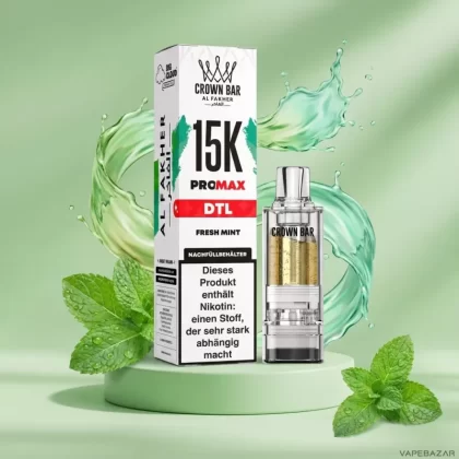 Al Fakher Pods Crown Bar 15K Pro Max – DTL 6mg – Fresh Mint