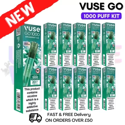 Vuse Go 1000 Spearmint ICE Box Of 10 – £19.99