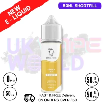 Energy Ice EFFIN Juice 50ML Shortfill Eliquid – ONLY £4.00