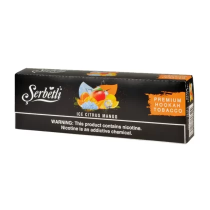 Serbetli Premium Hookah Tobacco Ice Citrus Mango - Size#10 Packs of 50g>250g