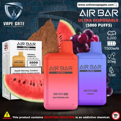 Air Bar - Ultra Disposable Vape (5000 Puffs) - Blackberry Ice / 20 mg