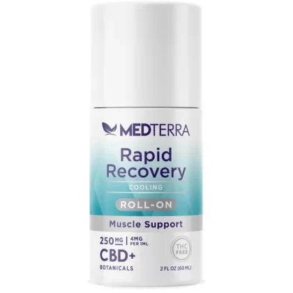 Medterra – CBD Topical – Relief + Recovery Cooling Roll-On – 250mg-500mg