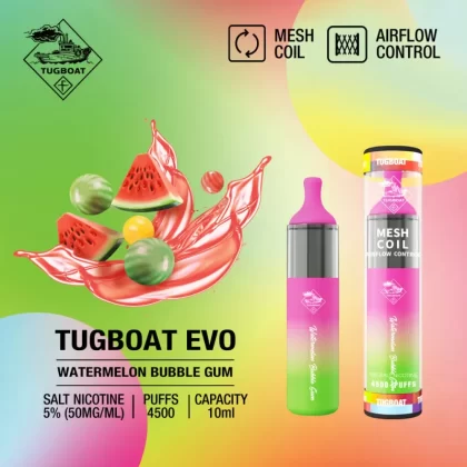 Tugboat EVO 4500 Puffs – Watermelon Bubble Gum