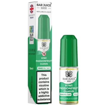 Kiwi Passionfruit Guava Nic Salt E-Liquid by Bar Juice 5000 (10ml) - 10mg