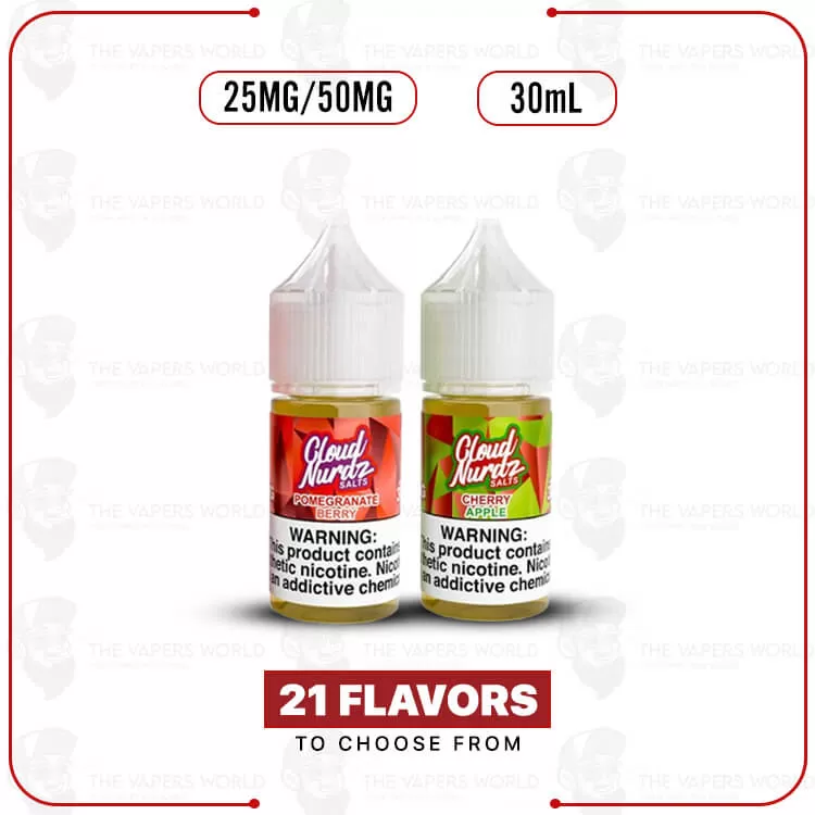 Cloud Nurdz Salts Synthetic Nicotine 30mL E-Juice - Thevapersworld