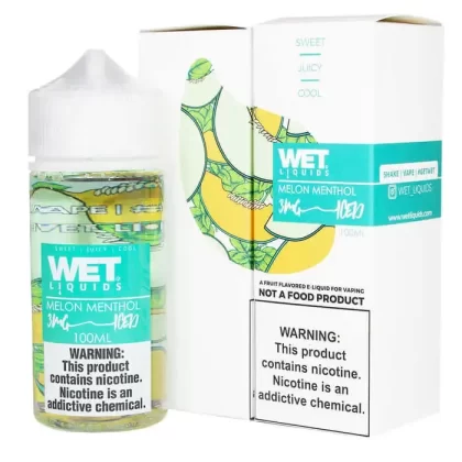 WET LIQUIDS Melon Menthol Ice E-liquid -100ml - Vape Product, Vape Product