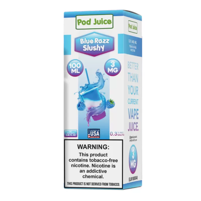 Blue Razz Slushy 100ml – Pod Juice - Vapebazaar Pk - Image 3