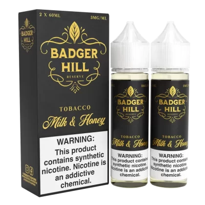 BADGER HILL RESERVE - Milk & Honey - 120ML E-Liquid (Twin 60ML Pack)
